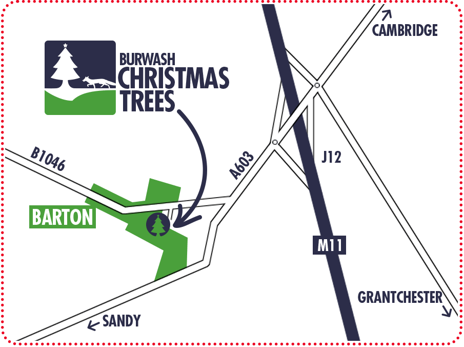 Map of how to find Burwash Manor